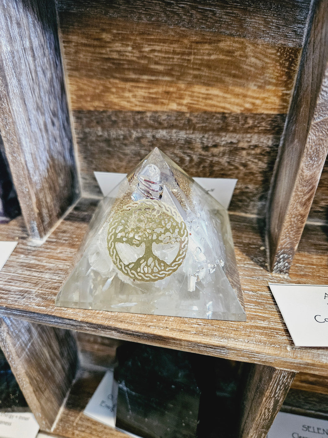 CC Orgonite Pyramid - Selenite