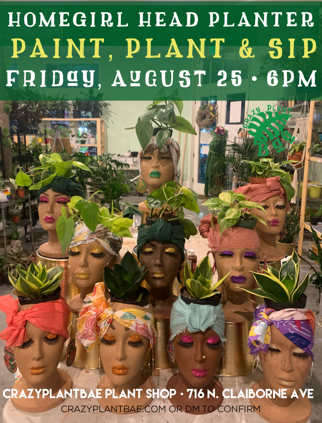 Home Girl Head Paint & Sip Friday August 25