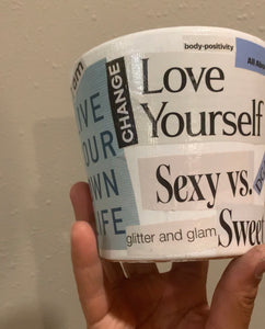 Virtual vision board flower pot kit