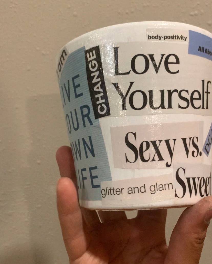 Virtual vision board flower pot kit