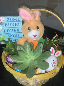 Succulent Bunny Basket